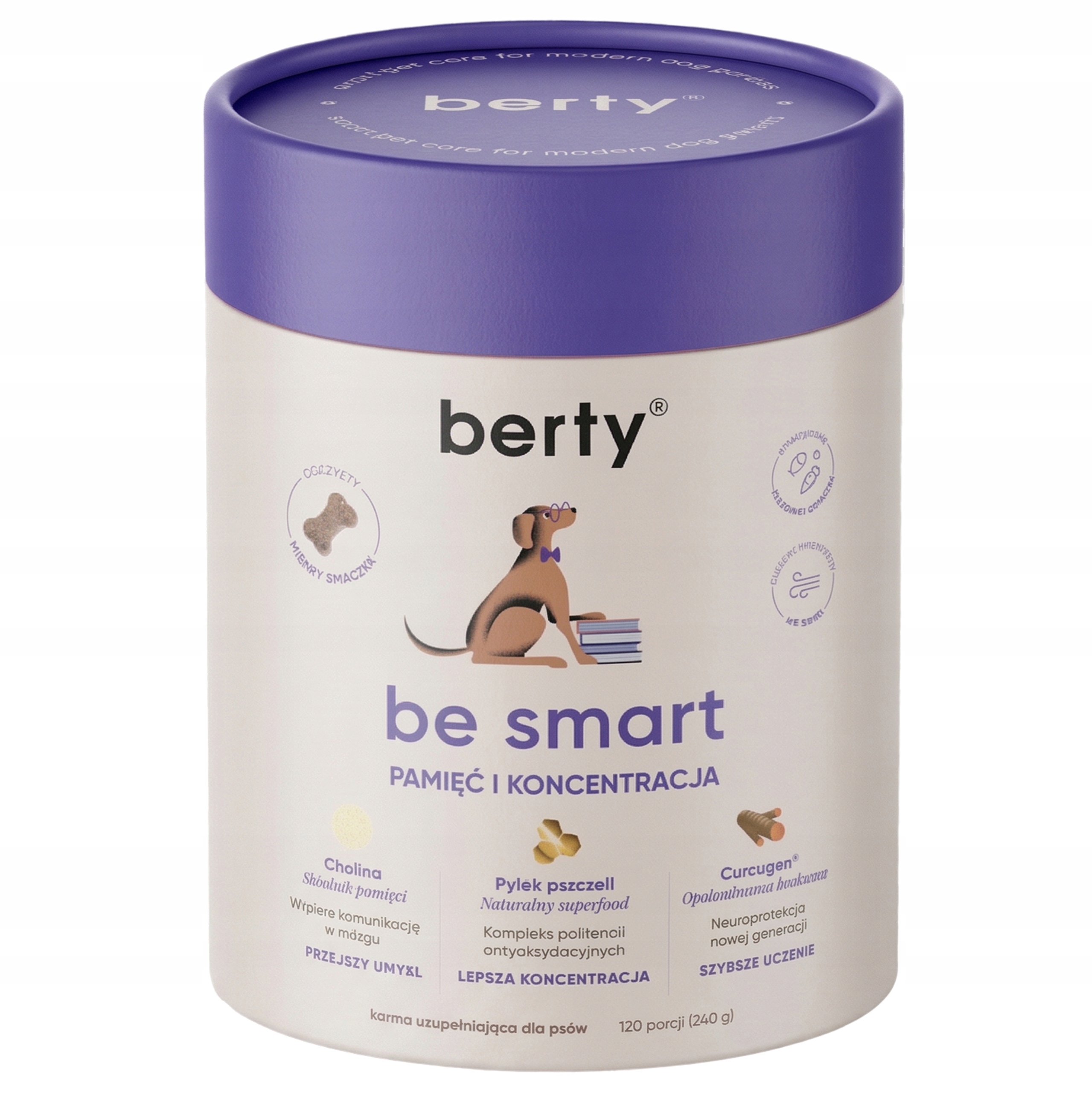 Vitamíny pro psa na soustředění Zklidnění Imunita Doplněk Be Smart Berty