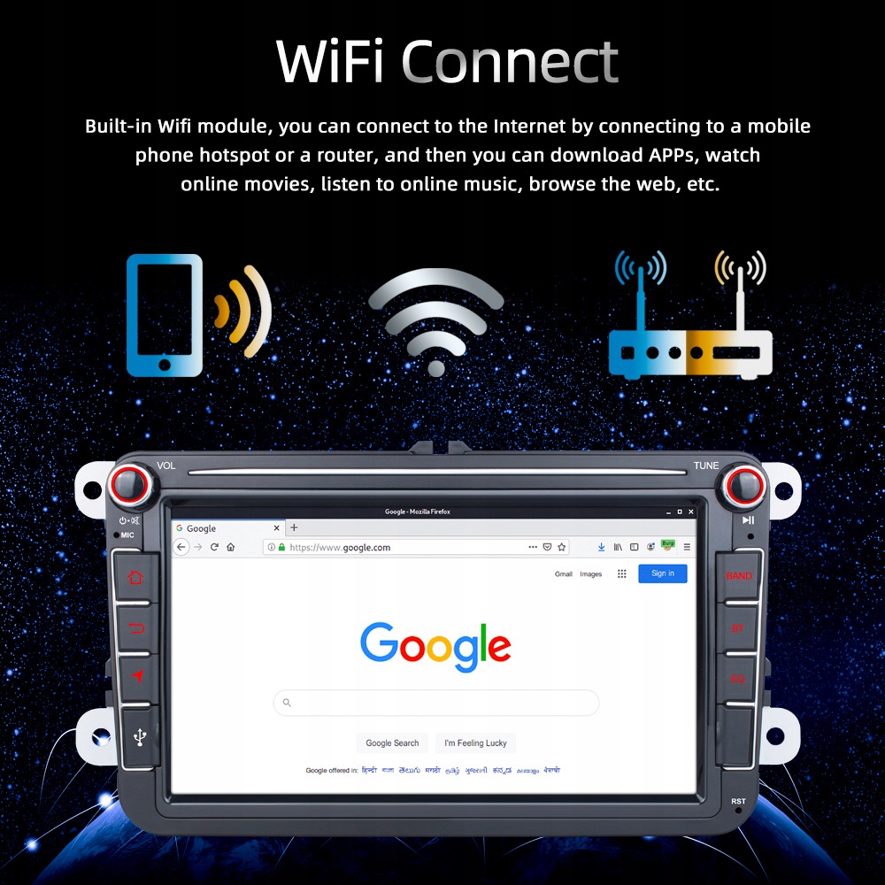 RADIO ANDROID 2DIN 2+32 GB 8 CALI VW PASSAT B6 B7 GOLF 5 V 6 VI SKODA SEAT Kod producenta 5906826199568