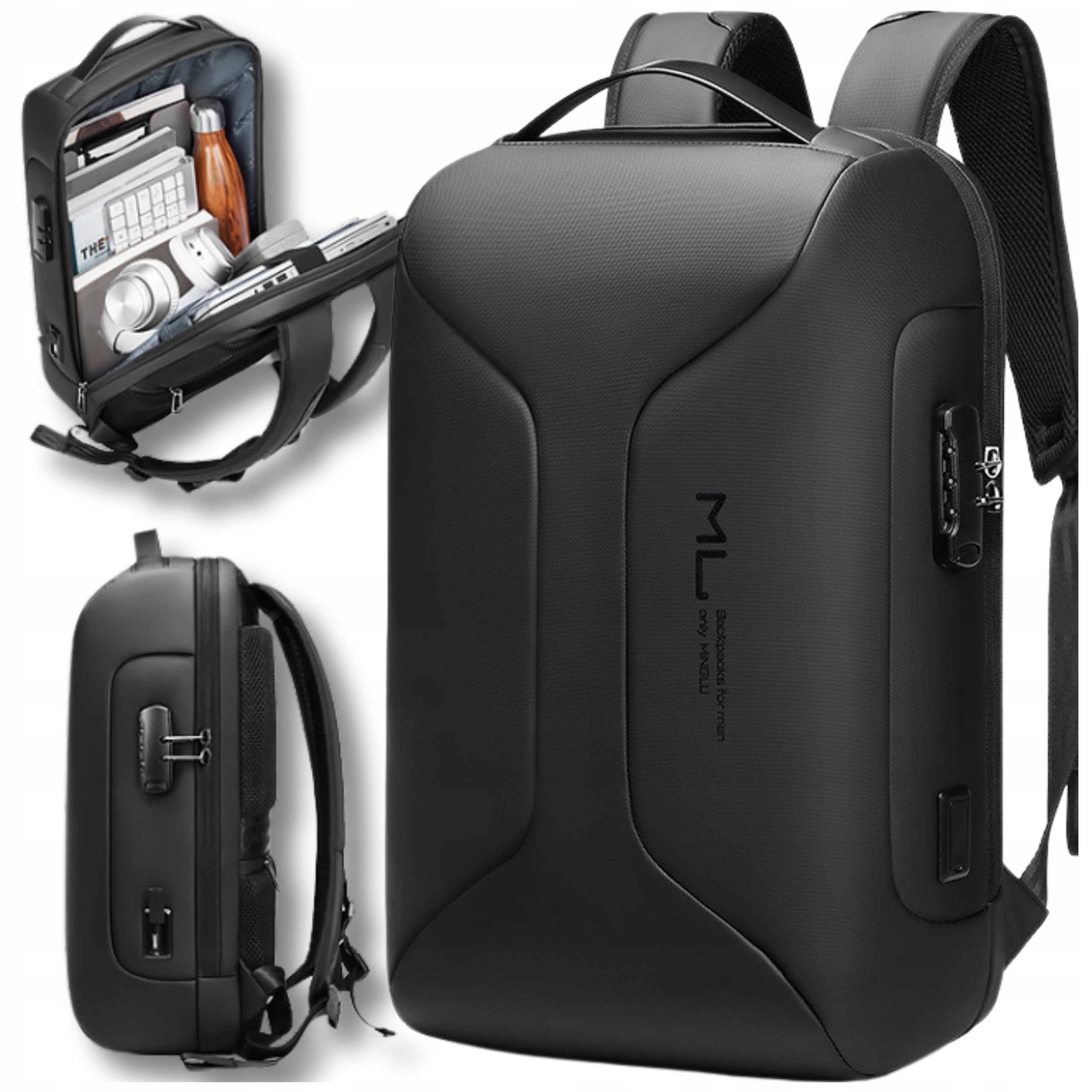 Plecak Męski Biznesowy Do Pracy Szkoły Na Laptopa Wodoodporny Pojemny Bagaż