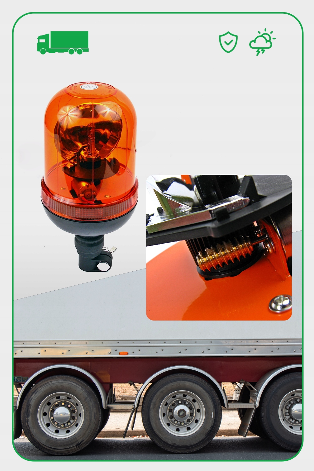 LAMPA OSTRZEGAWCZA kogut ELASTYCZNA H1 ŚLIMAK flex Numer katalogowy części L2283-C