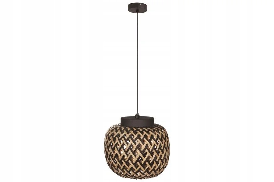 Dekorativní závěsná lampa s černým boho stínítkem do obývacího pokoje Reality