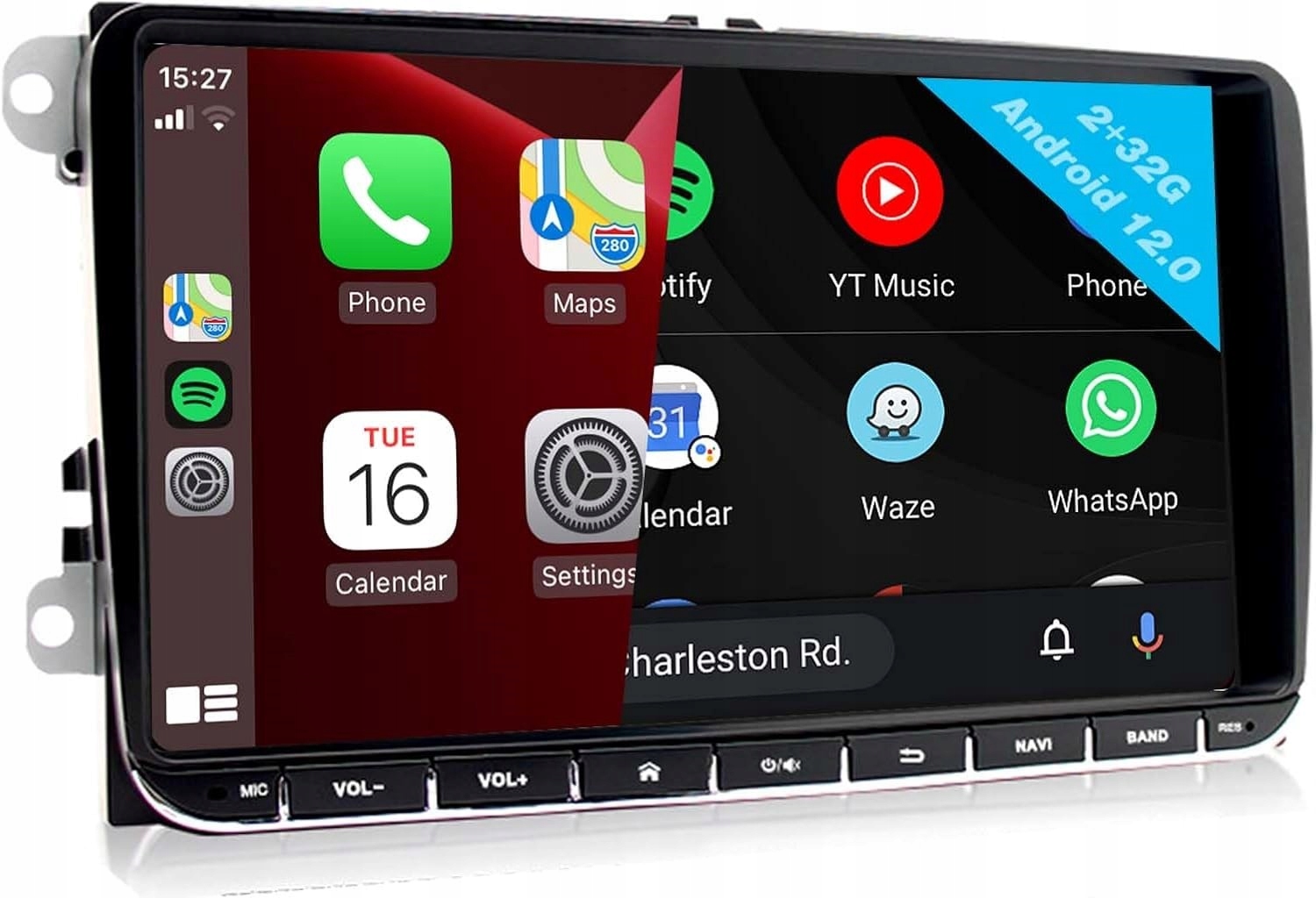 Autorádio Pre Vw Golf 5 6 Passat Semaitu Android 12