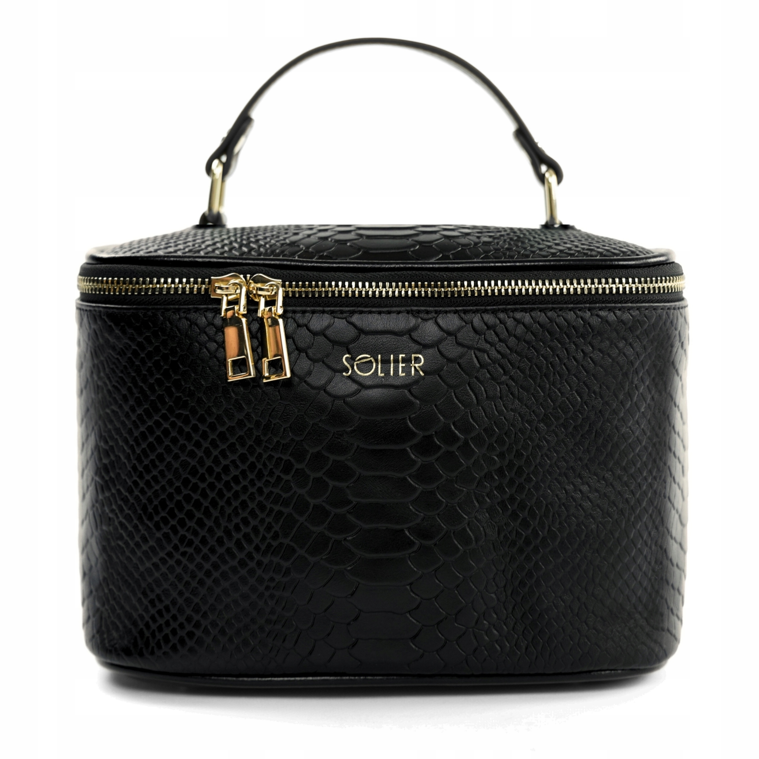 Dámská velká, prostorná kožená cestovní kosmetická taška s úchytem Dárek Solier