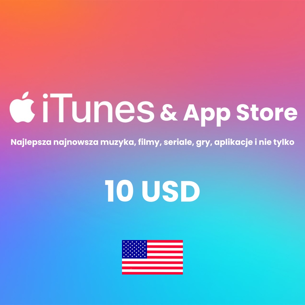 DOŁADOWANIE ITUNES 10$ USD APPSTORE | IPHONE | USA