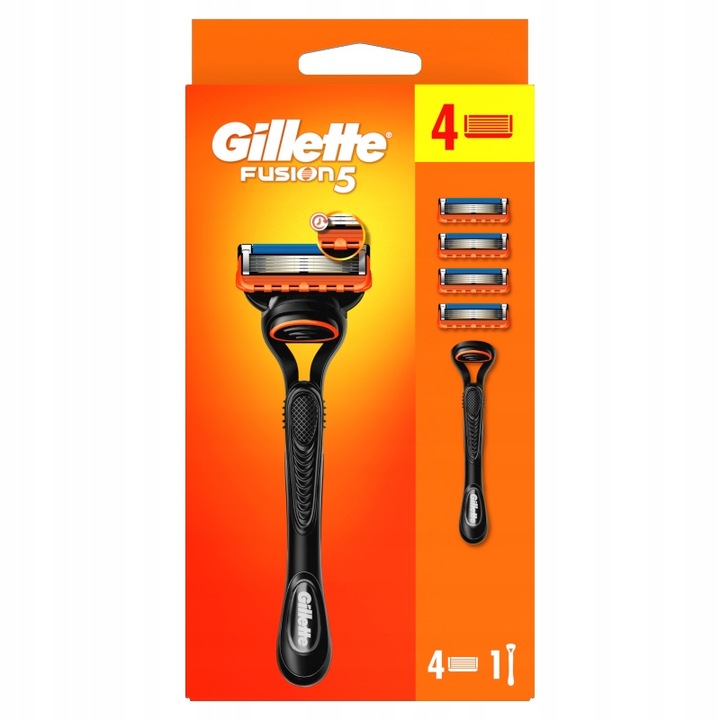 Holicí strojek Gillette FUSION5 4x vyměnitelné originální břitové vložky