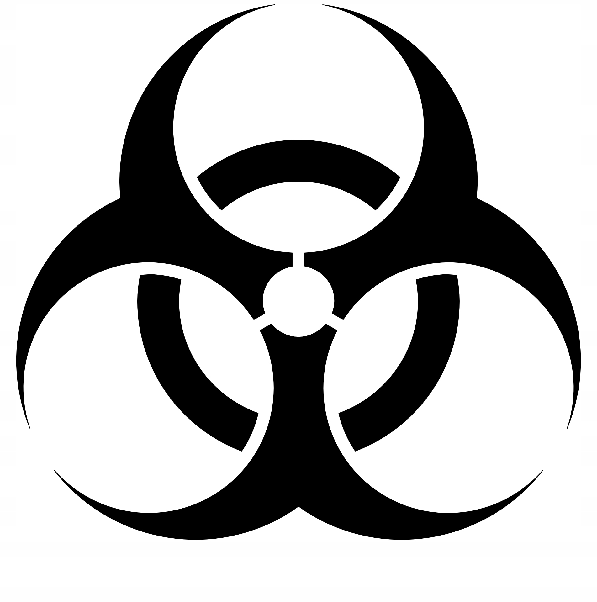 Naklejka bez tła na samochód symbol Biohazard 18 x 19,0 cm