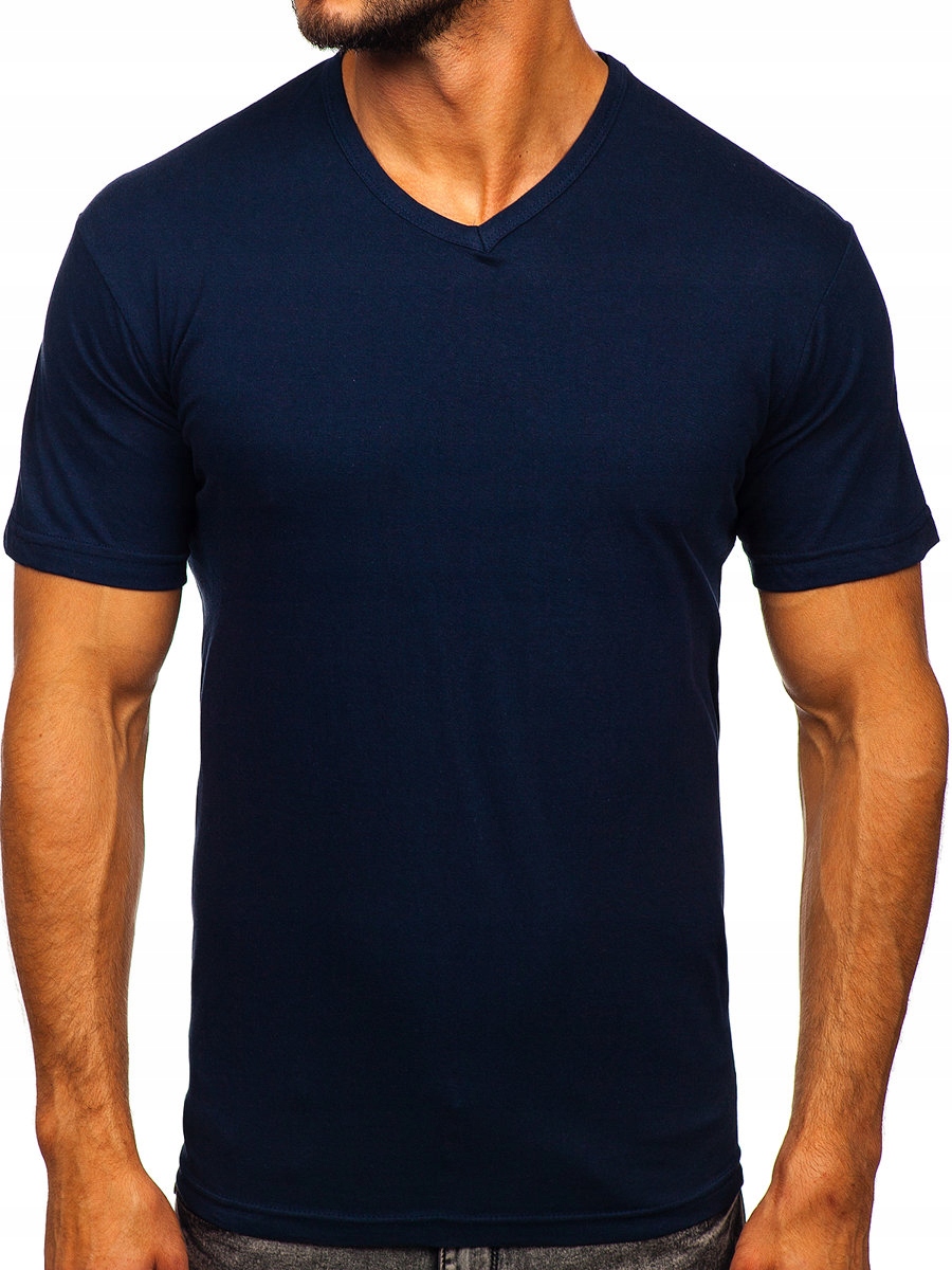 

T-shirt Męski Koszulka Granatowa 192131 Denley_l