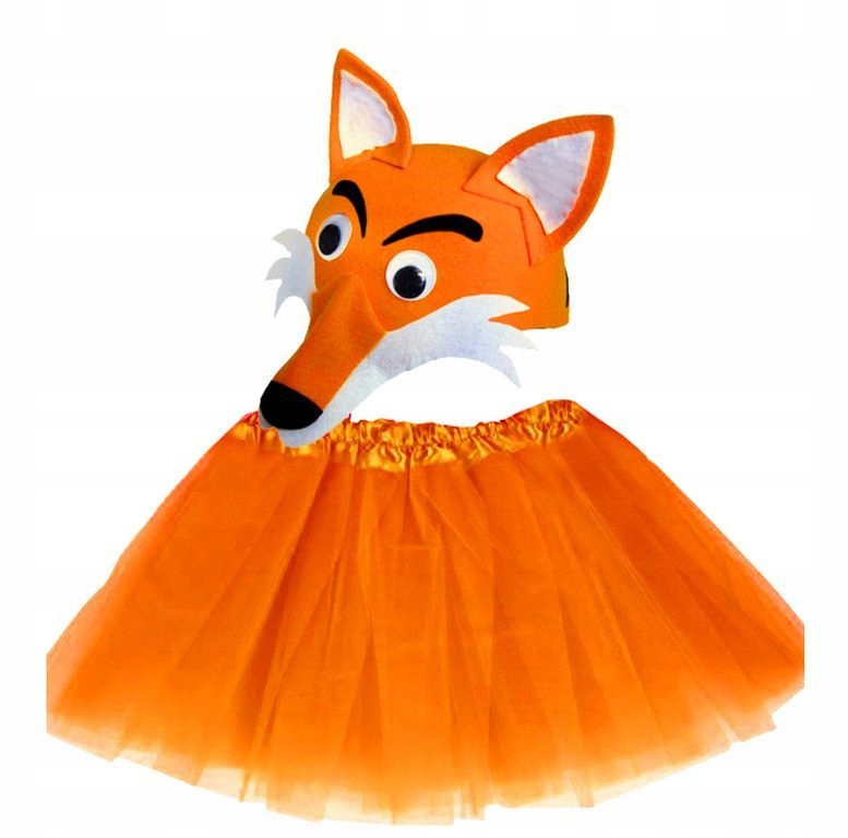 STRÓJ LIS LISEK SPÓDNICZKA + CZAPKA JESIEŃ IMPREZA