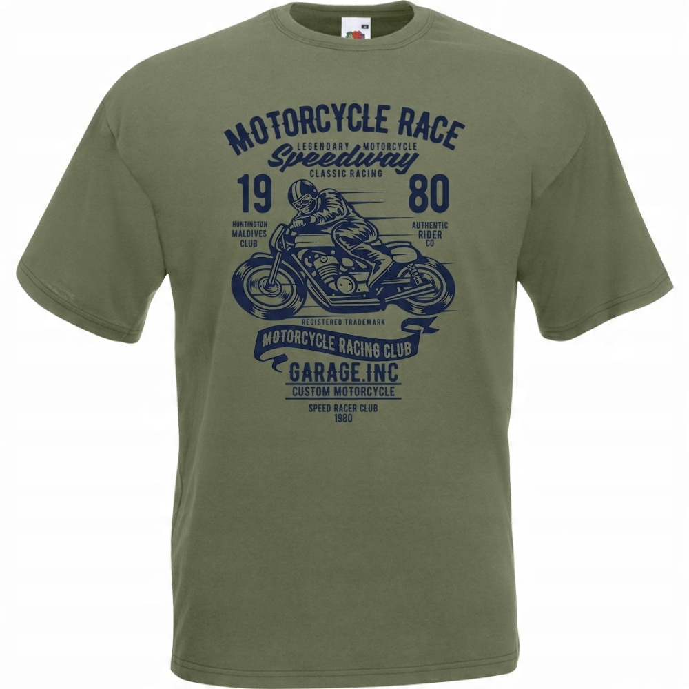 

Koszulka motocykl motor motocyklista kask L oliwko