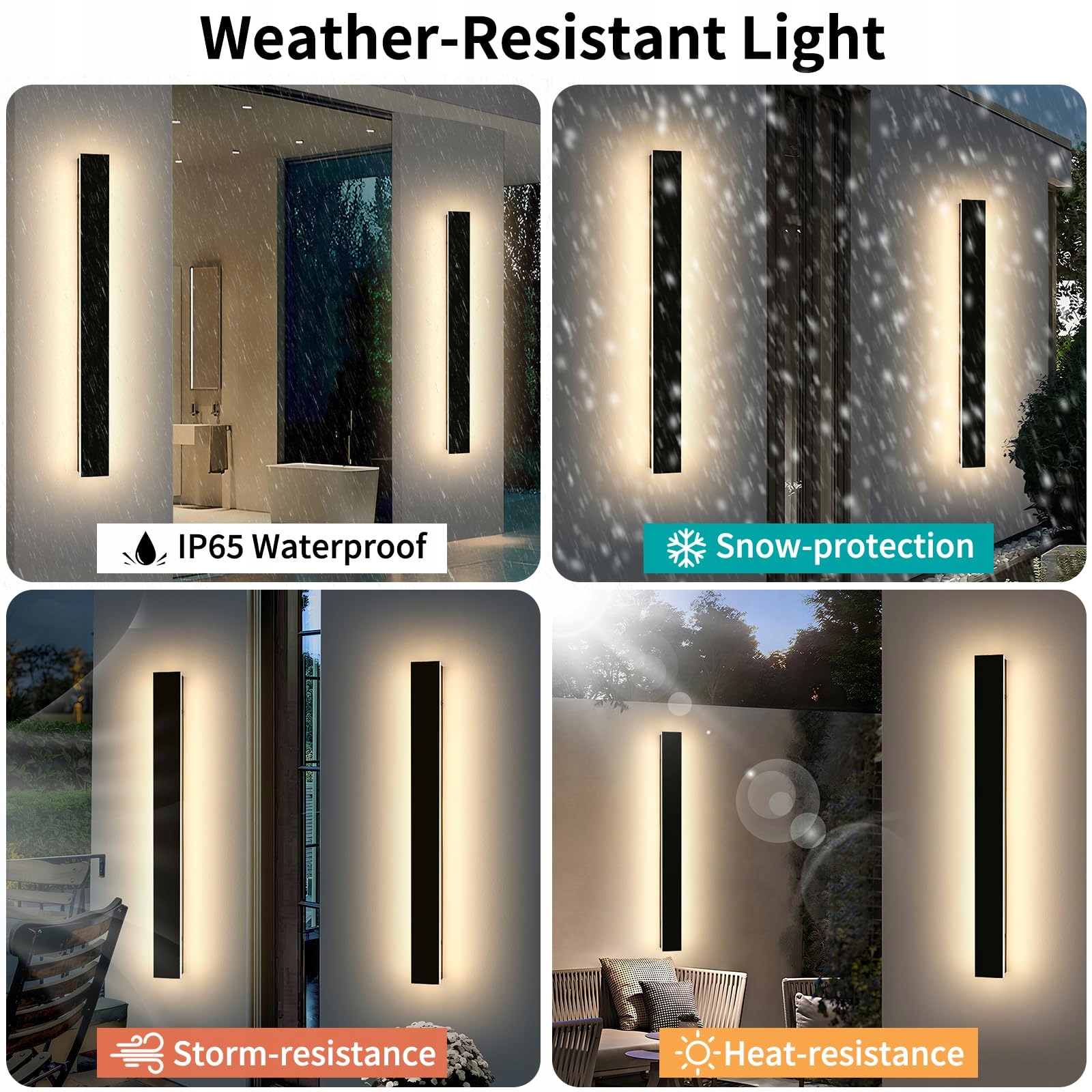 MIKERU Lampa LED Zewnętrzna 120cm 48W IP65 Wodoodporna Do Wnętrz — miniatura 3