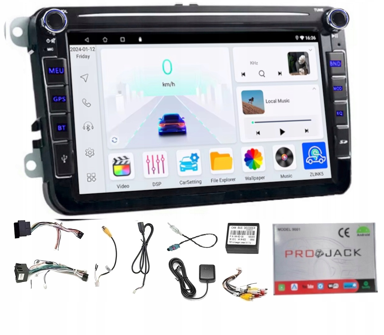 Rádio Navigácia Gps Android Vw Passat B6 2005-2010 Carplay Wifi Usb 4/64GB