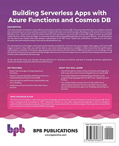 Gamage, Hansamali Building Serverless Apps with Azure Functions and Cosmos Język publikacji angielski