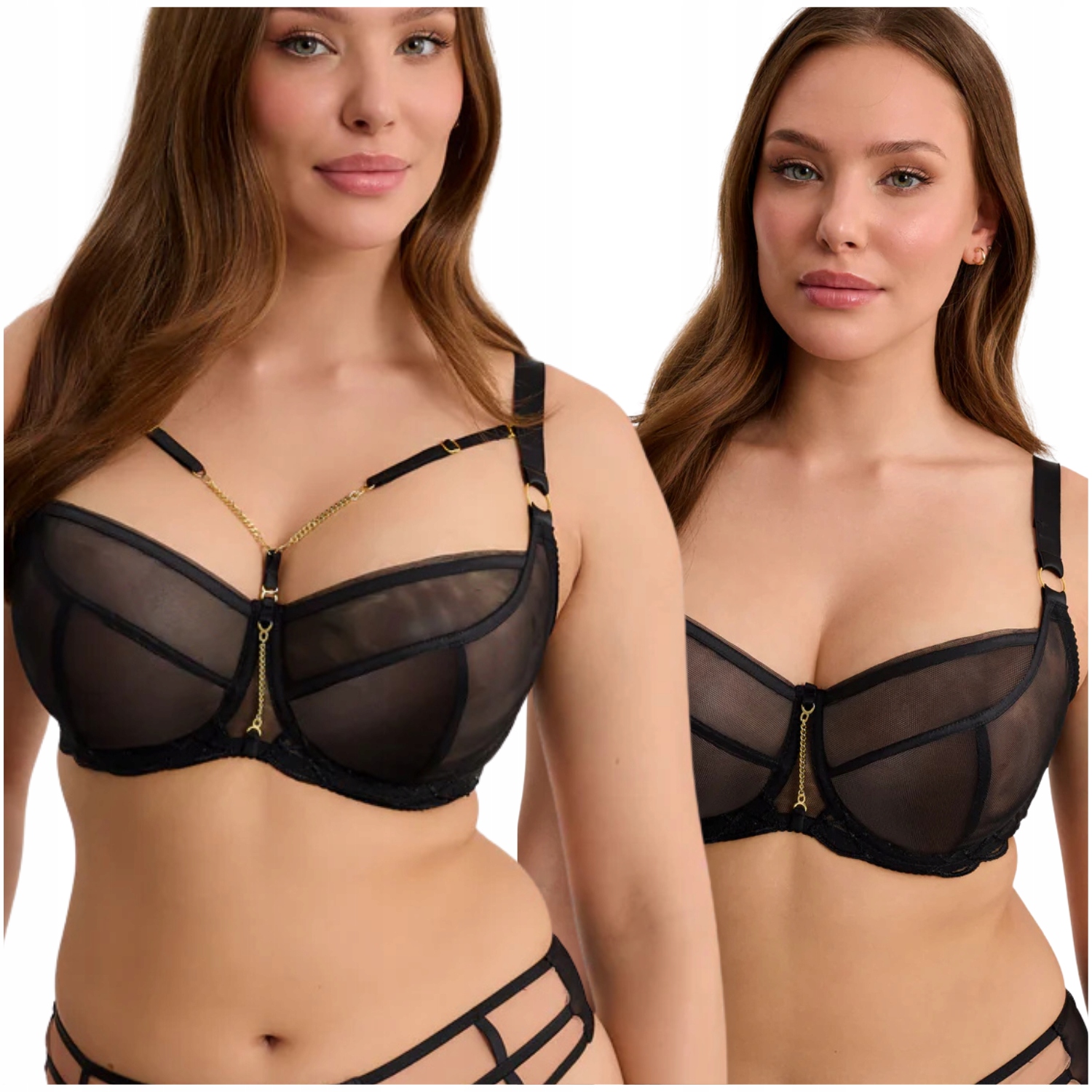 Měkká podprsenka s bižuterním řetízkem Ewa Bien Regina B161 70H