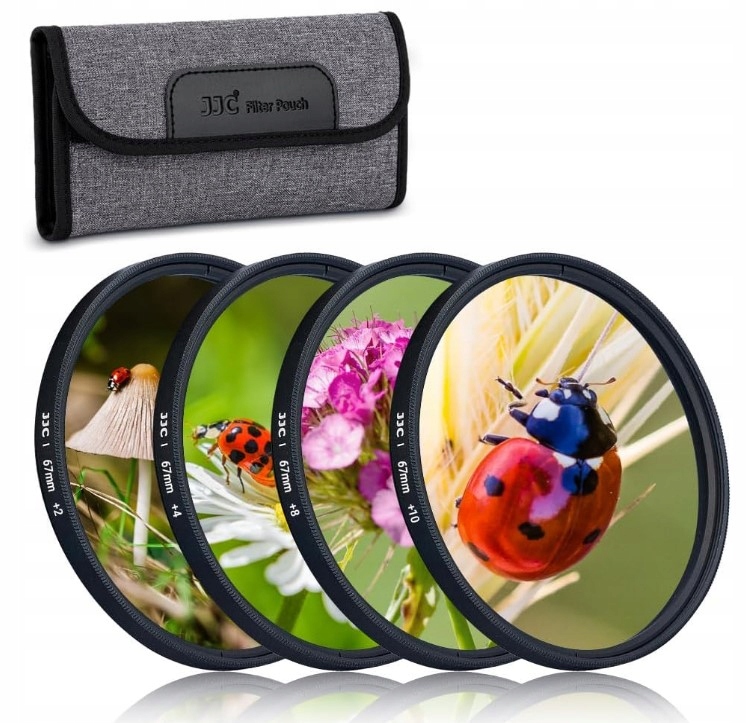 Zestaw soczewek do zbliżeń 4 szt. komplet 2,4,8,10 obiektyw 40,5mm makro