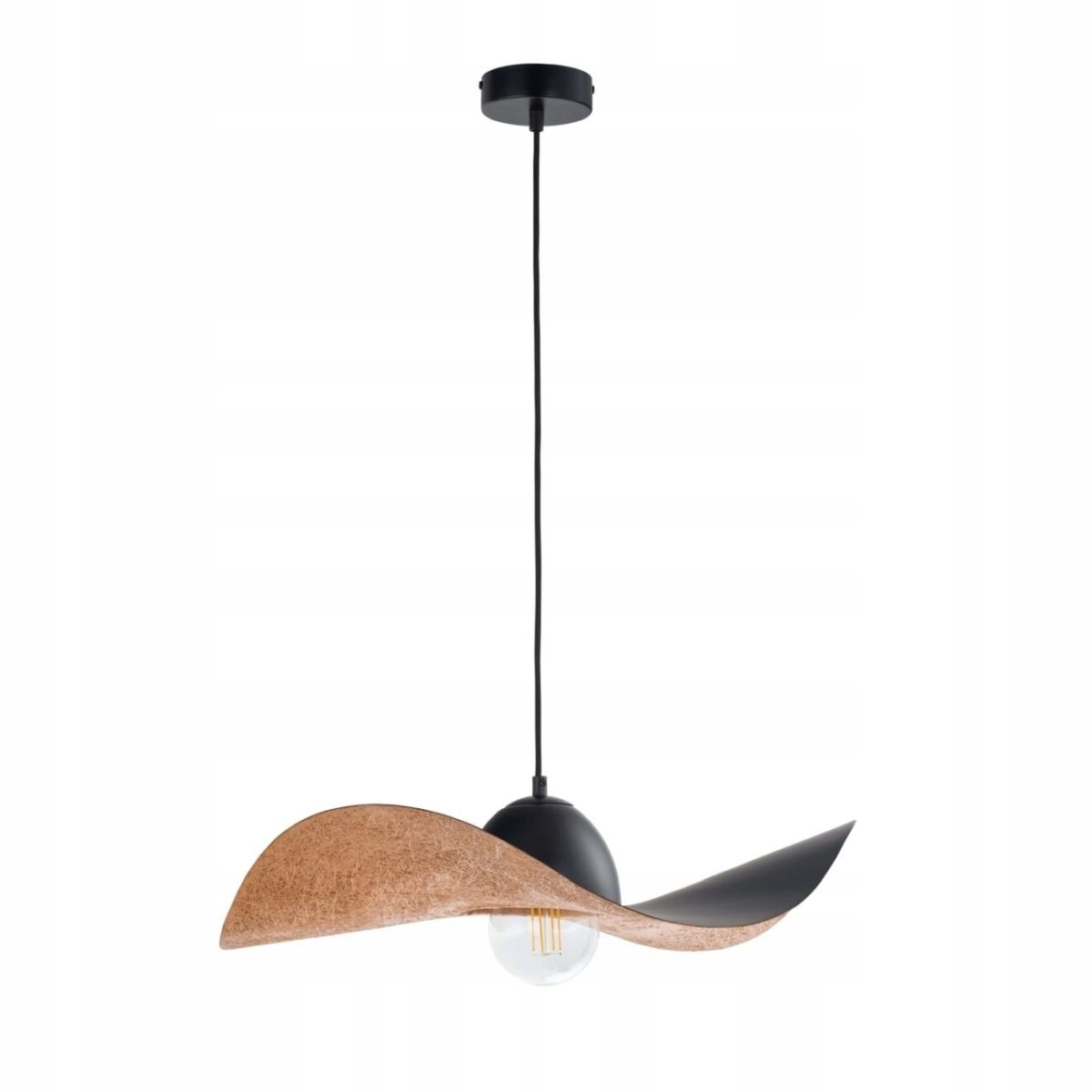 Čierno-medená závesná lampa typu klobúk Kapello M 32346 Sigma Lighting