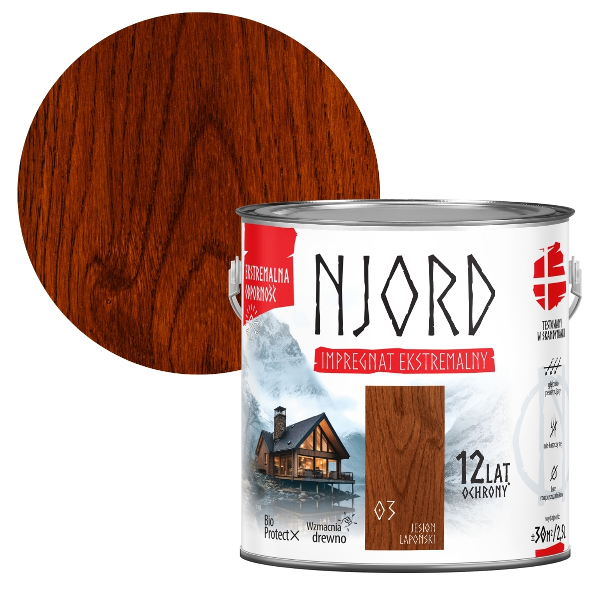 Njord Extrémní Impregnace Na Dřevo 2,5 L, Japonský Podzim 03