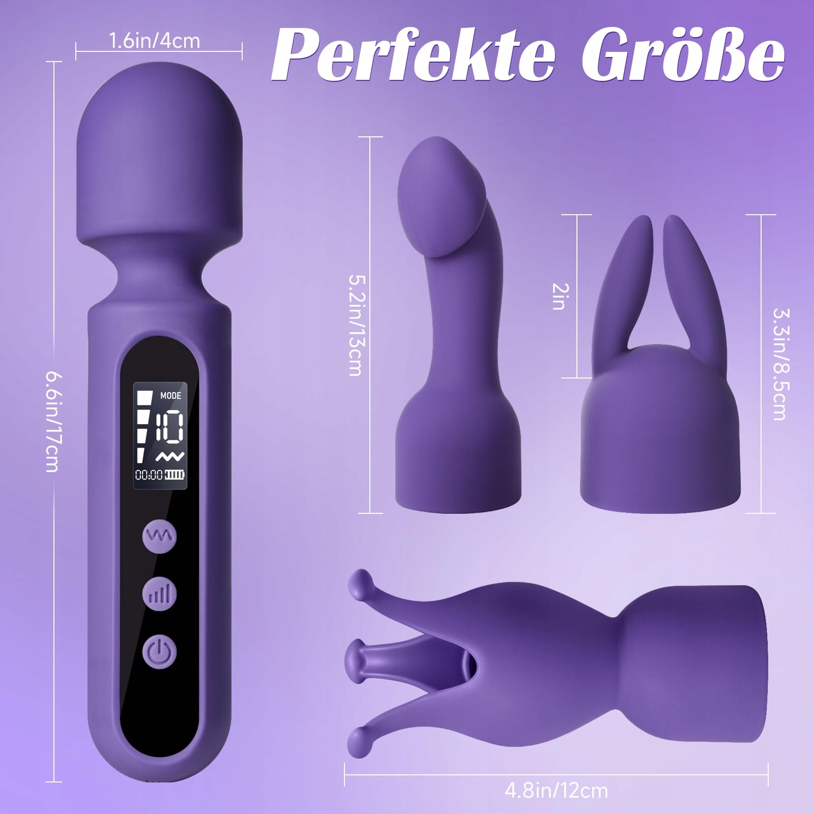 VIBRATORENSET Zestaw Wibratorów Dla Kobiet LCD 10x4 Tryby — miniatura 6