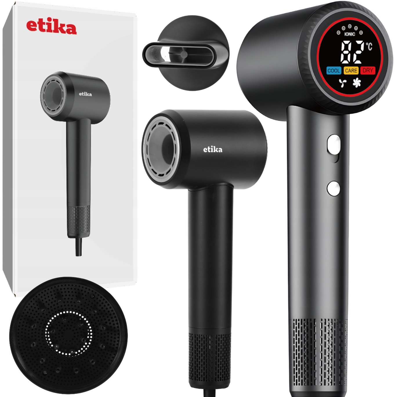 Suszarka do włosów Etika ET13 1600W szara