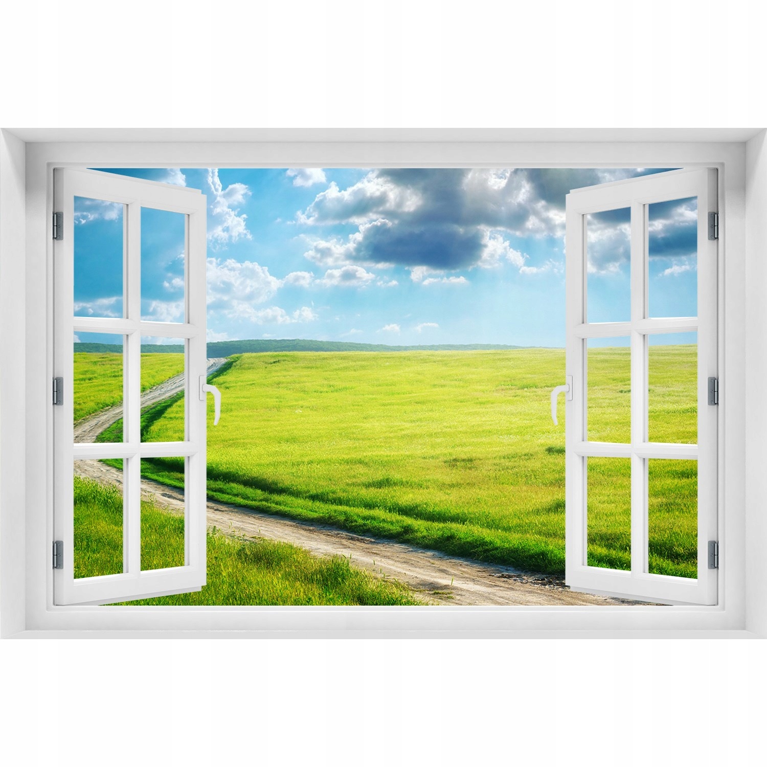 

3D Okno Naklejka na ścianę Ścieżka na łące 120x80