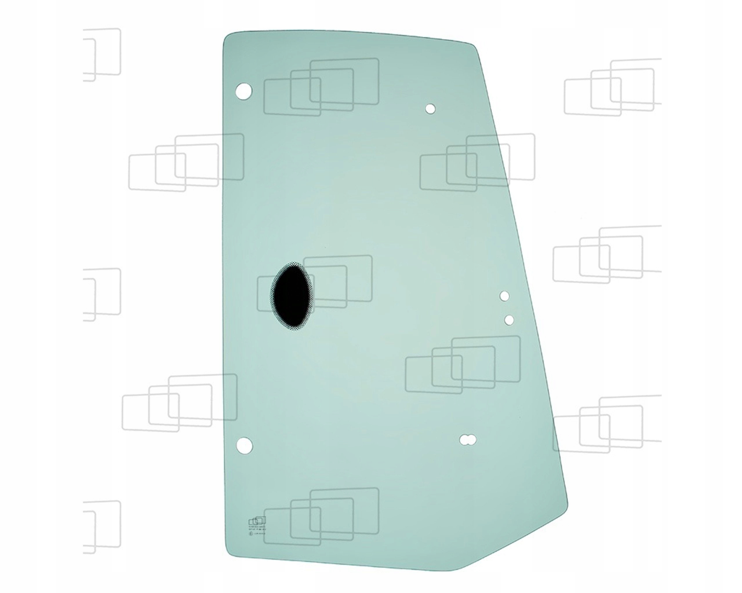 sklo Komatsu boční levé 42N-54-13810