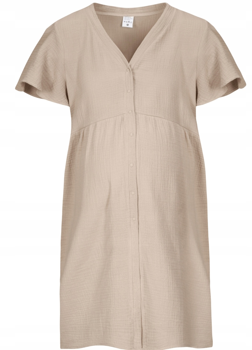 Infantilo těhotenská košile Mušelín Mist Béžová velikost XL na kojení druky