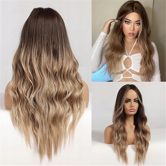 Paruka dlouhé syntetické blond vlasy dámská lc179-10