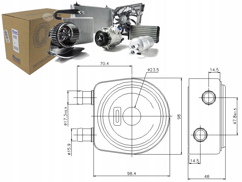 CHŁODNICA OLEJU VOLVO 440 K 460 S40 I V40 DACIA SO