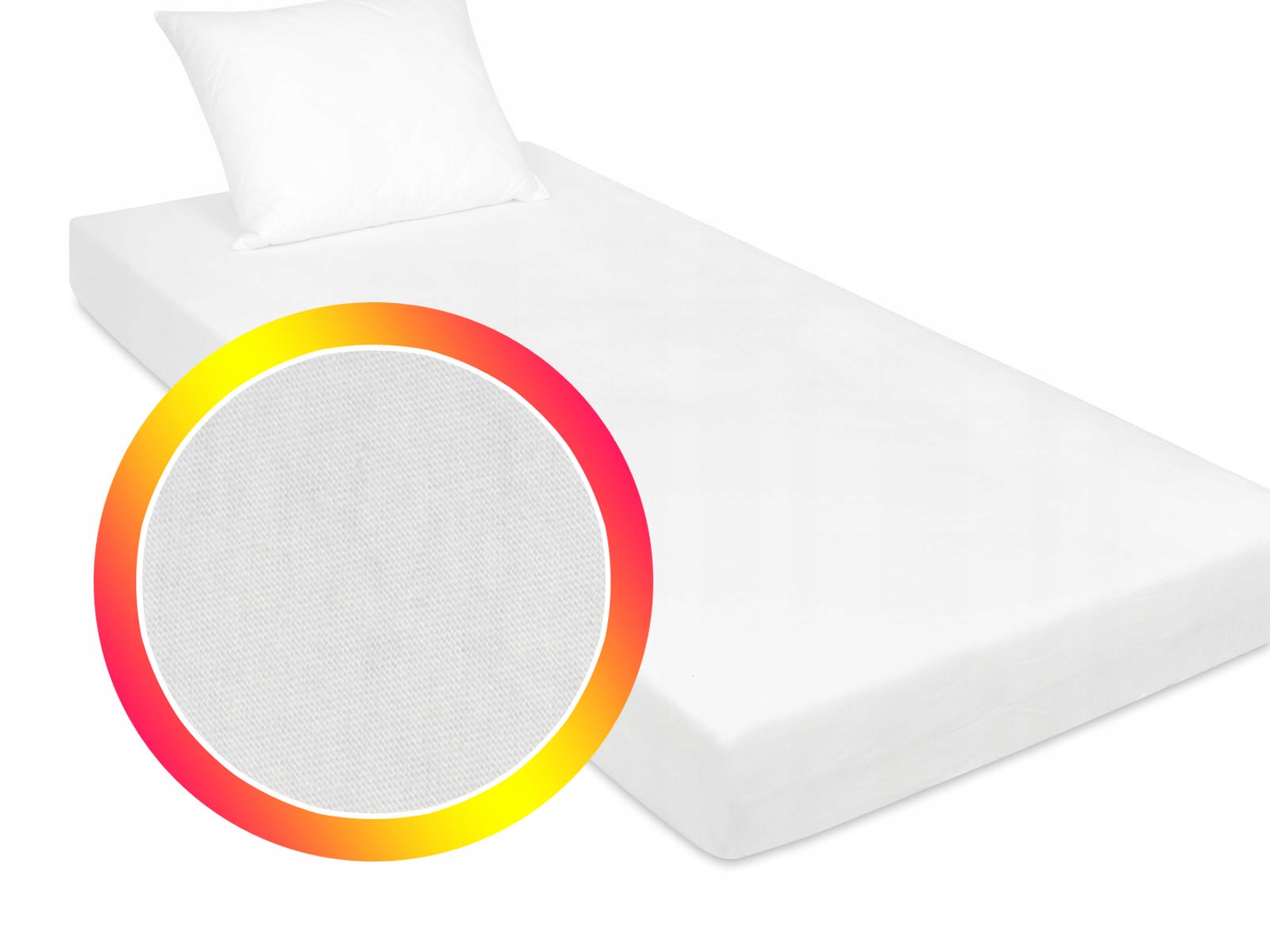 

Prześcieradło na gumce na łóżko 120x200 cm białe