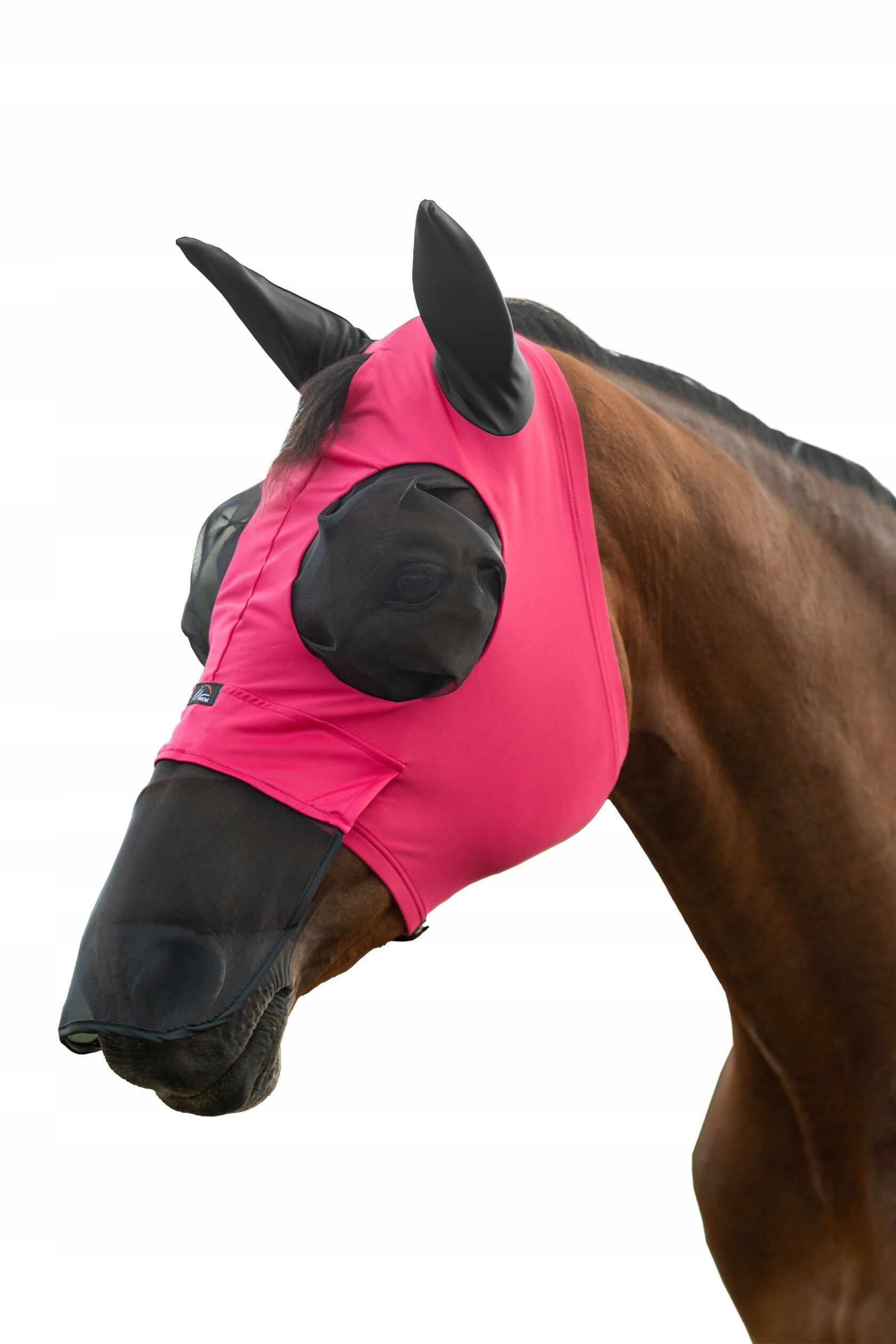 Hkm, Maska przeciw owadom z ochroną nosa Elastic, Magenta M różowy