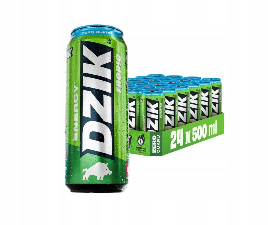 Napój energetyczny Dzik Energy zero kalorii Tropic 500ml 24szt Drs