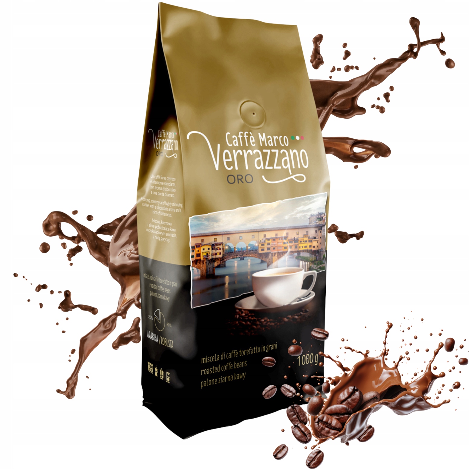 Levně Káva Verrazzano Oro 1000g