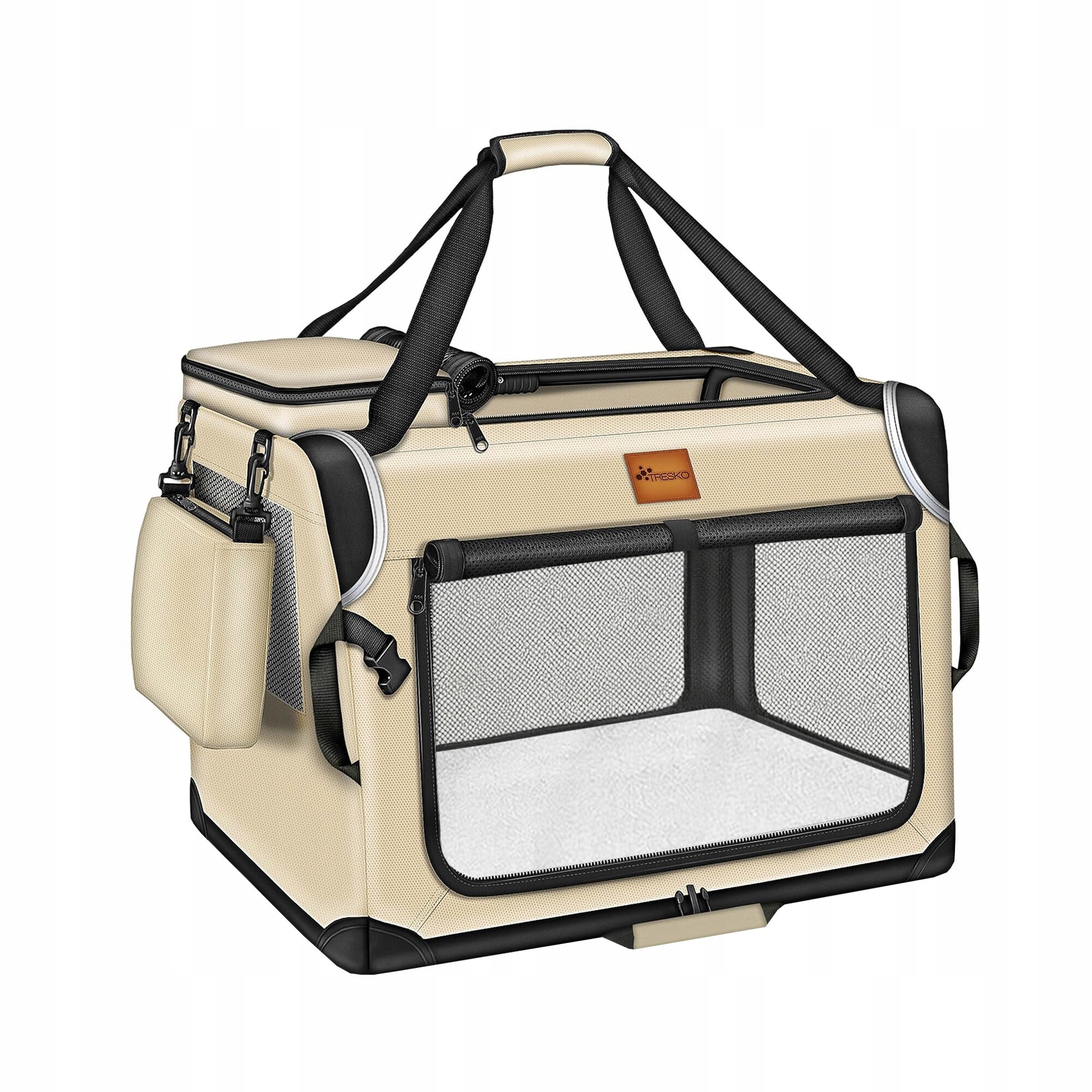 Levně Tresko Přepravka pro psy a kočky 83x58x58 cm Běžová