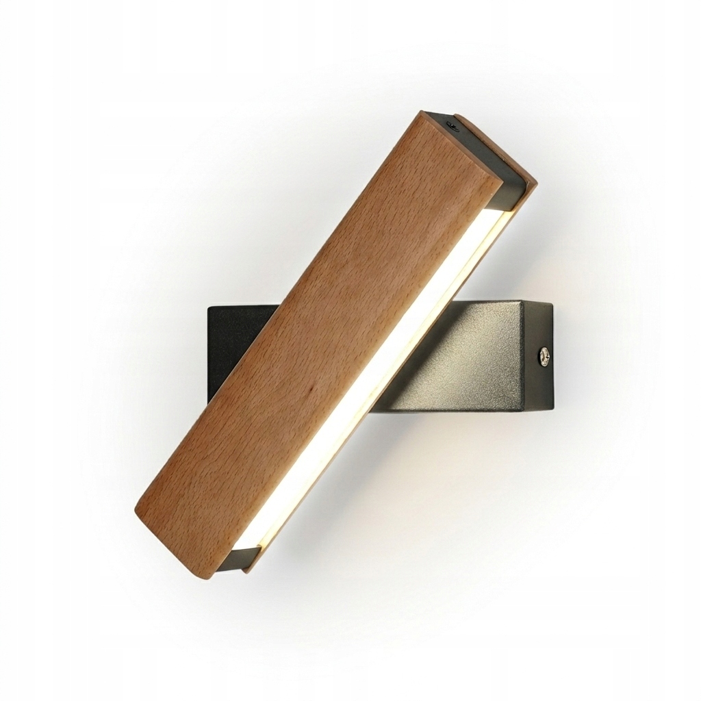 Lampa Scienna Led Kinkiet Czarna Nowoczesna Do Salonu Korytarz 4500K 4W