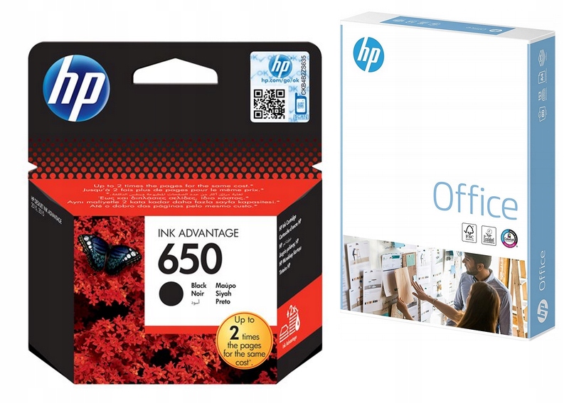 Tusz Hp 650 CZ101AE czarny do drukarki papier Hp Office ryza