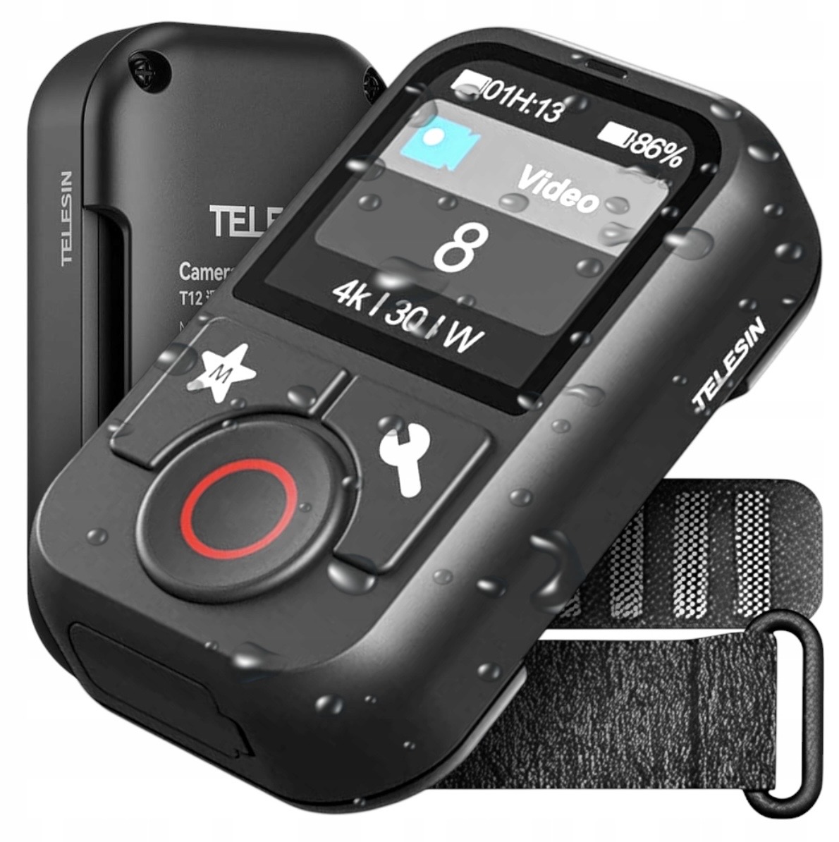 Pilot z ekranem LCD do GoPro Hero 13 12 11 10 9 8 Max Telesin Wodoodporny