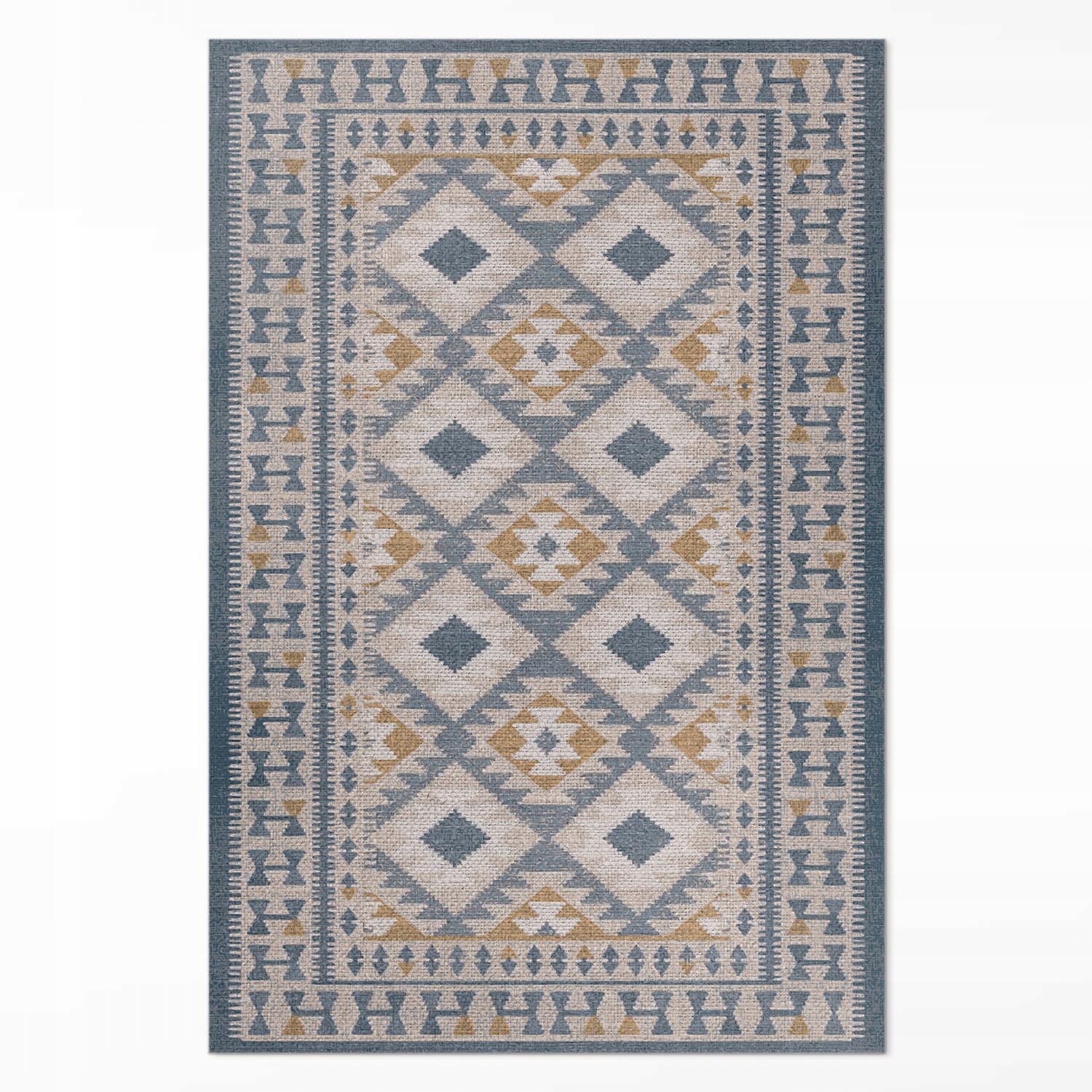 Pvc koberec do kancelárie Retro dizajn dekoratívny imitácia tkaniny XXL 150 x 225 cm