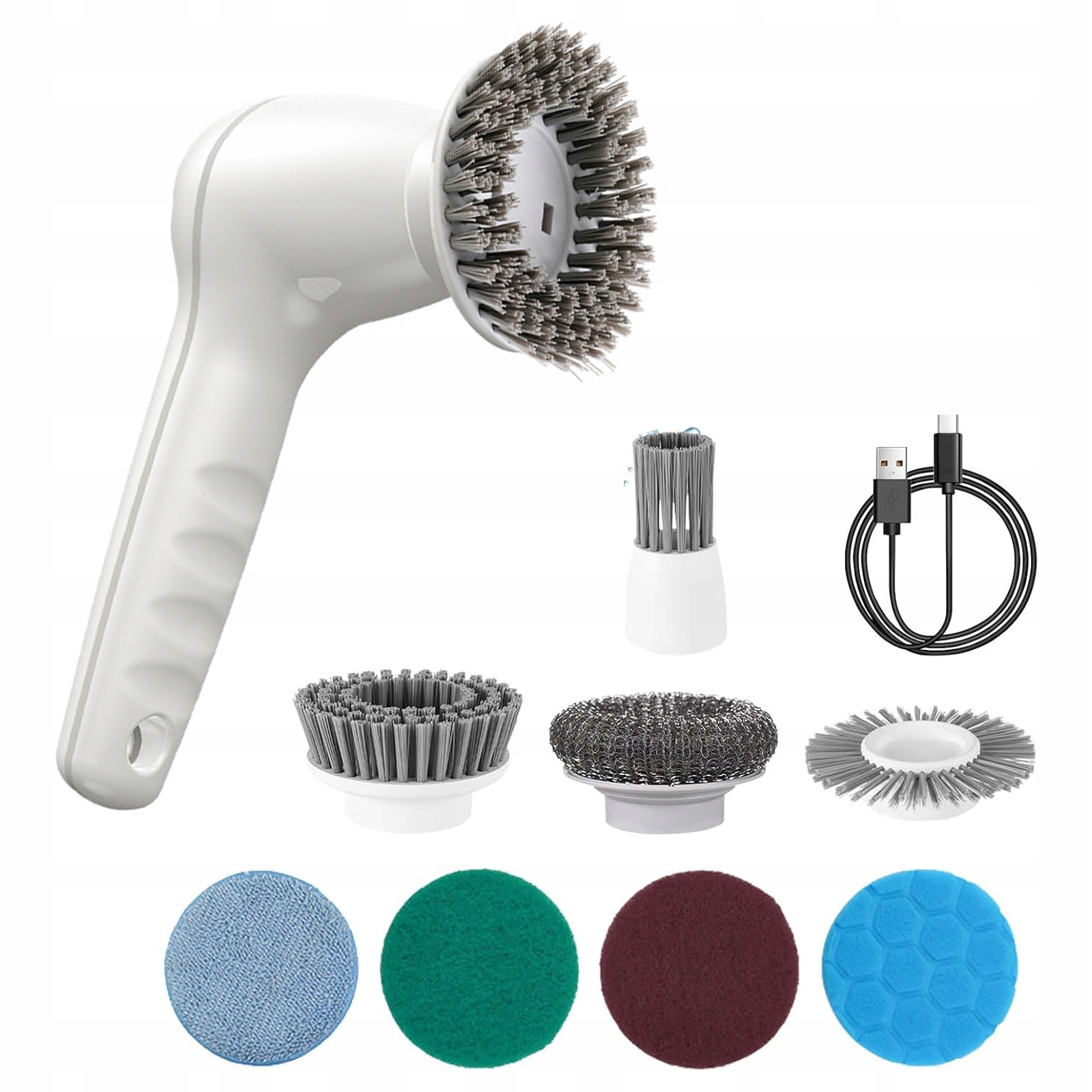 Elektrický Čisticí Kartáč Rotační Výkonná 15W Mycí Sada Multifunkční