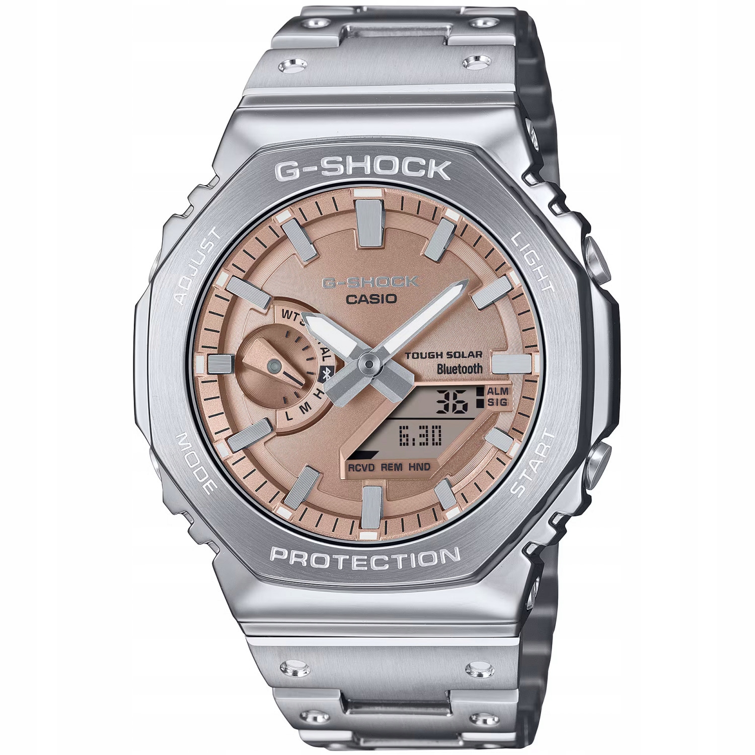 Casio G-Shock GM-B2100AD-5AER Bluetooth 200 m Stříbrný