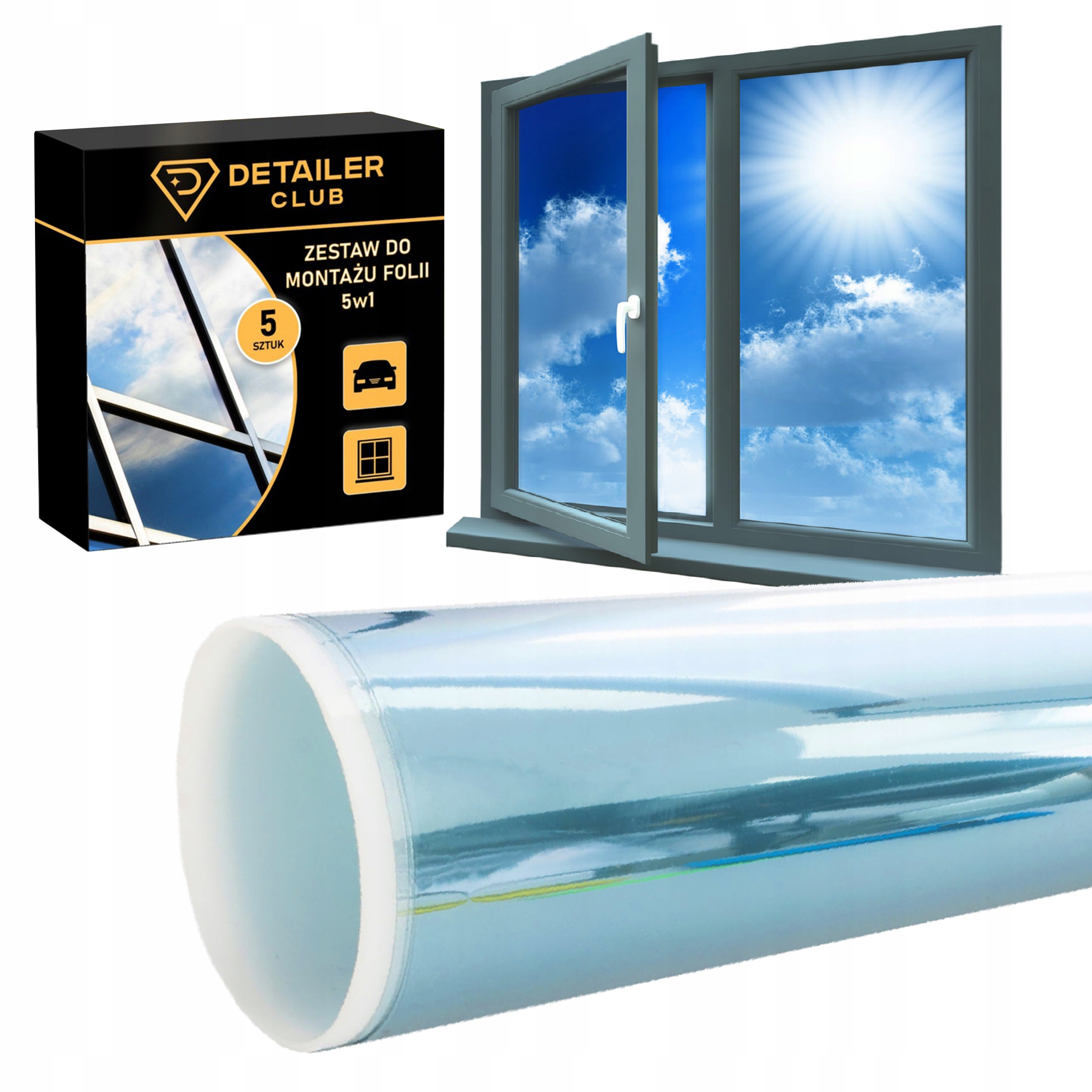 Vonkajšia slnečná fólia transparentná 75x250 cm termoizolačná