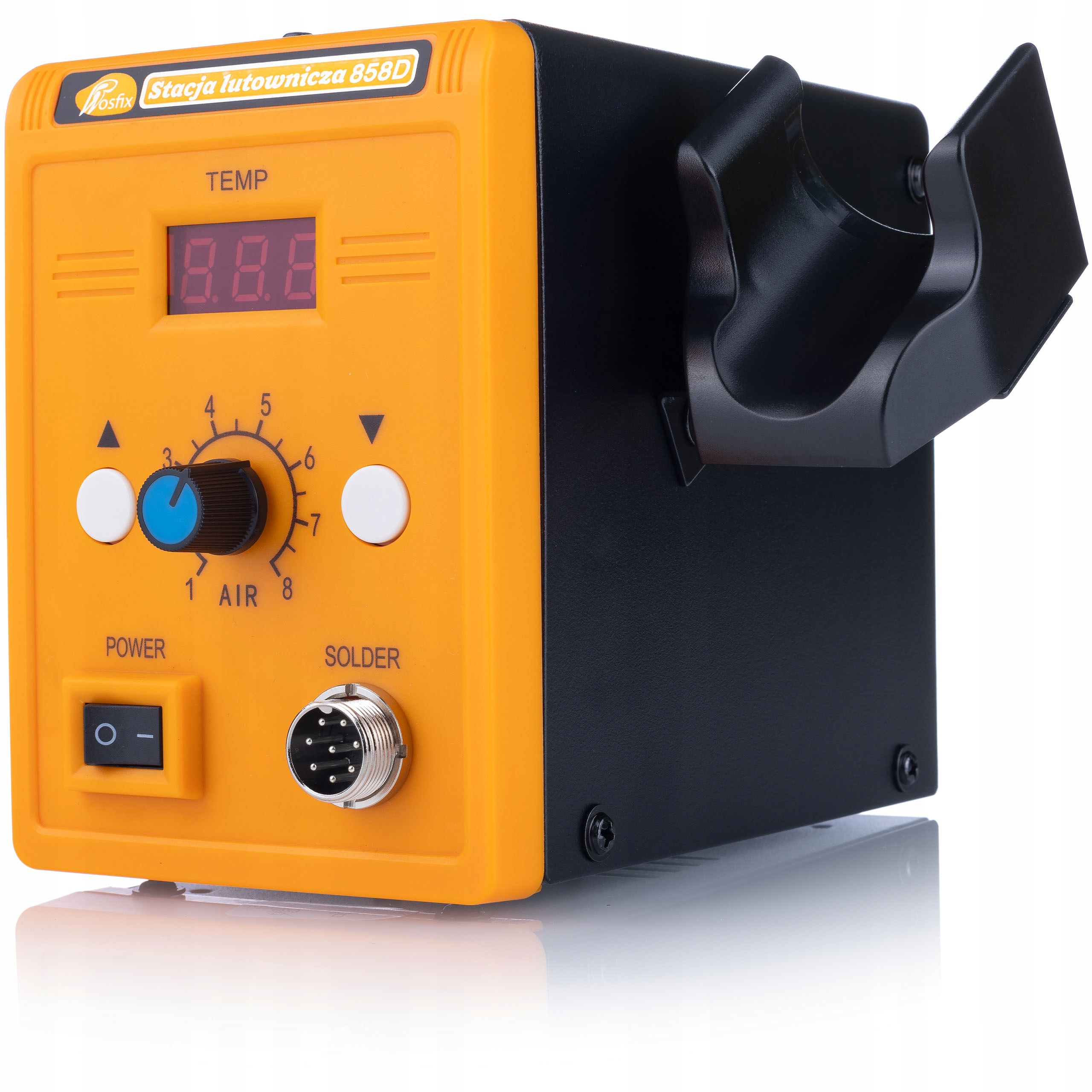 NIEZAWODNA STACJA LUTOWNICZA ROSFIX HOT-AIR 858D + TYGIEL + TOPNIK RMA-223 EAN (GTIN) 5905954117178