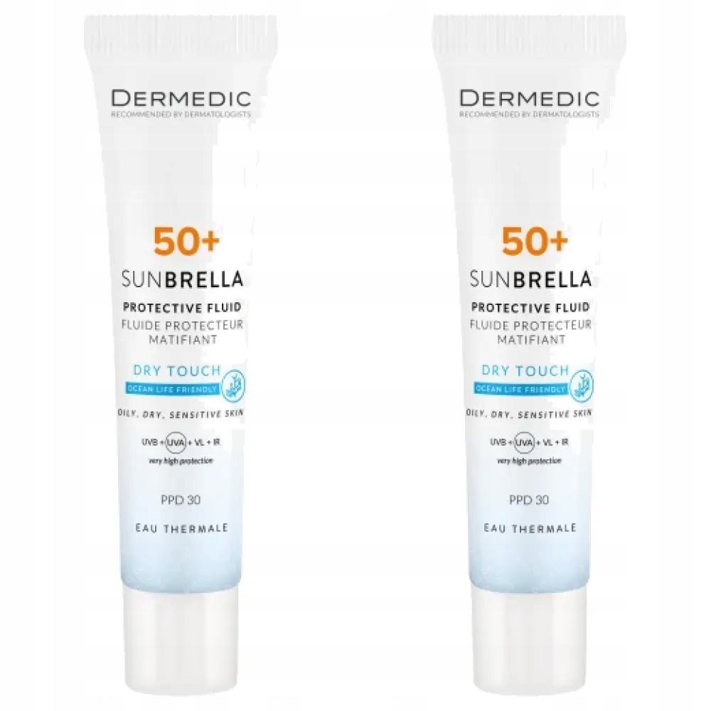 2x Dermedic Sunbrella Matujący krem ochronny SPF50+, 40 ml