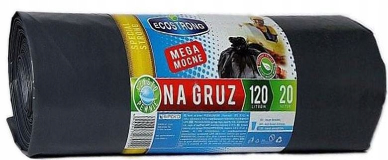 

Worki na śmieci 120L Eng mocne na Gruz czarne