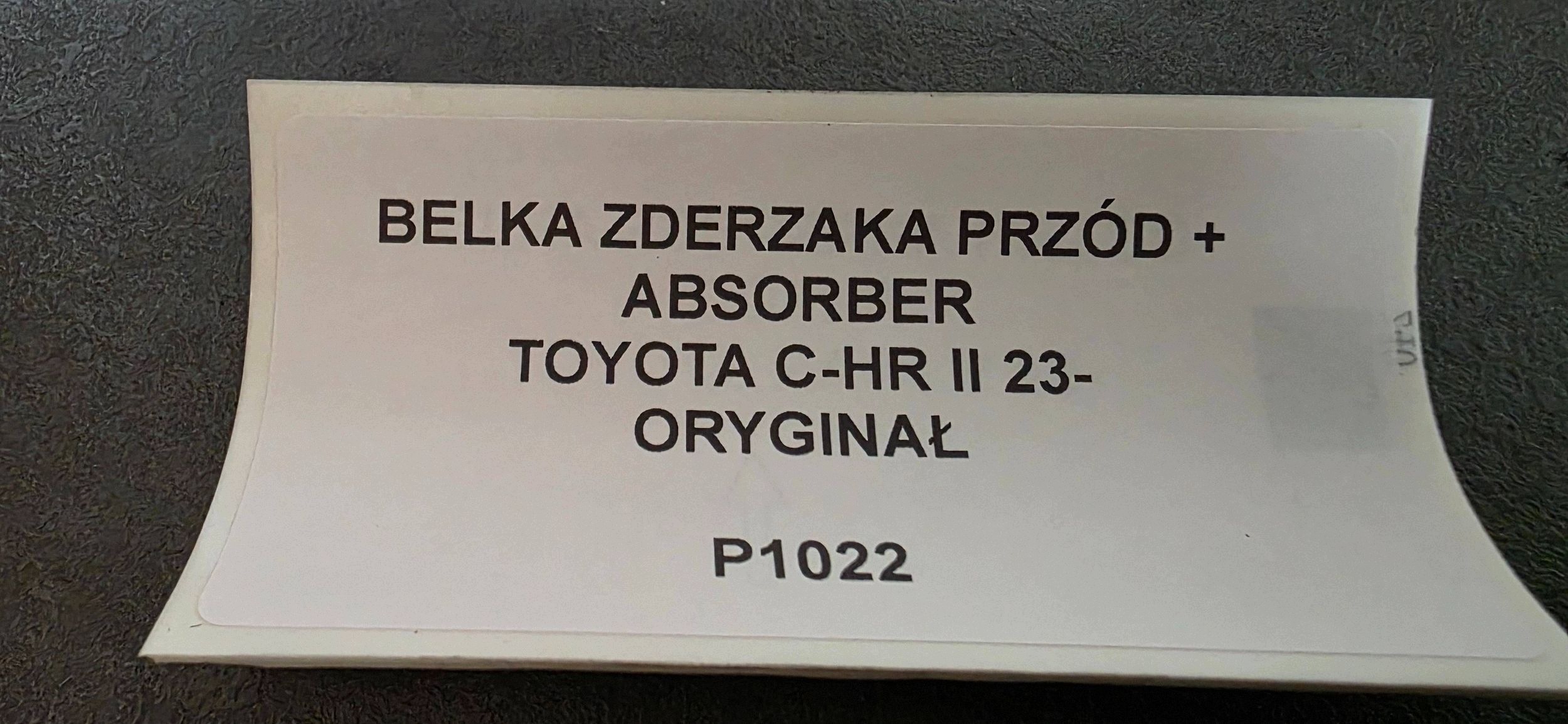 bumper support front+ABSORBER TOYOTA C-HR II 23- original