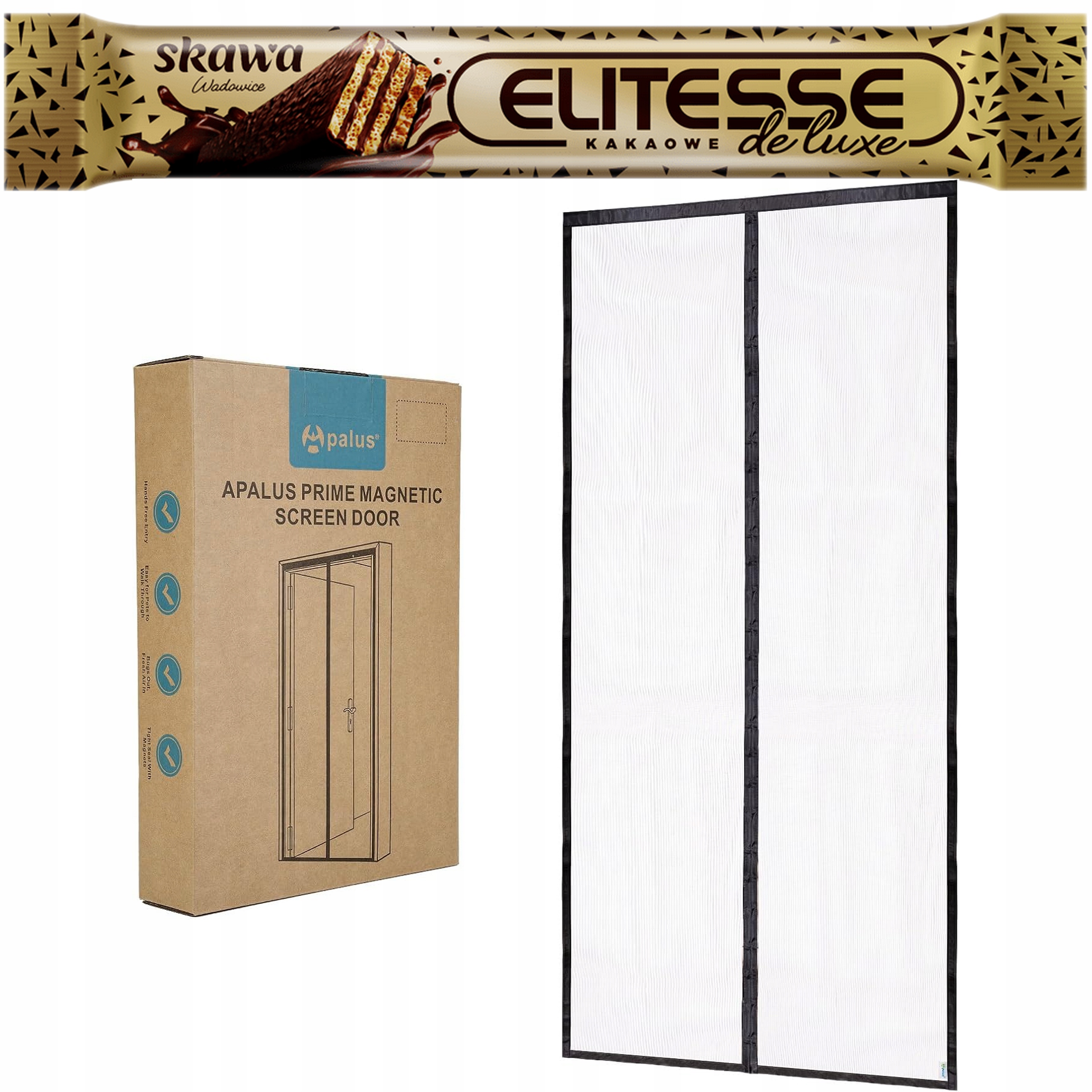 Moskytiéra na dveře 75 x 210 cm černá Apalus Prime