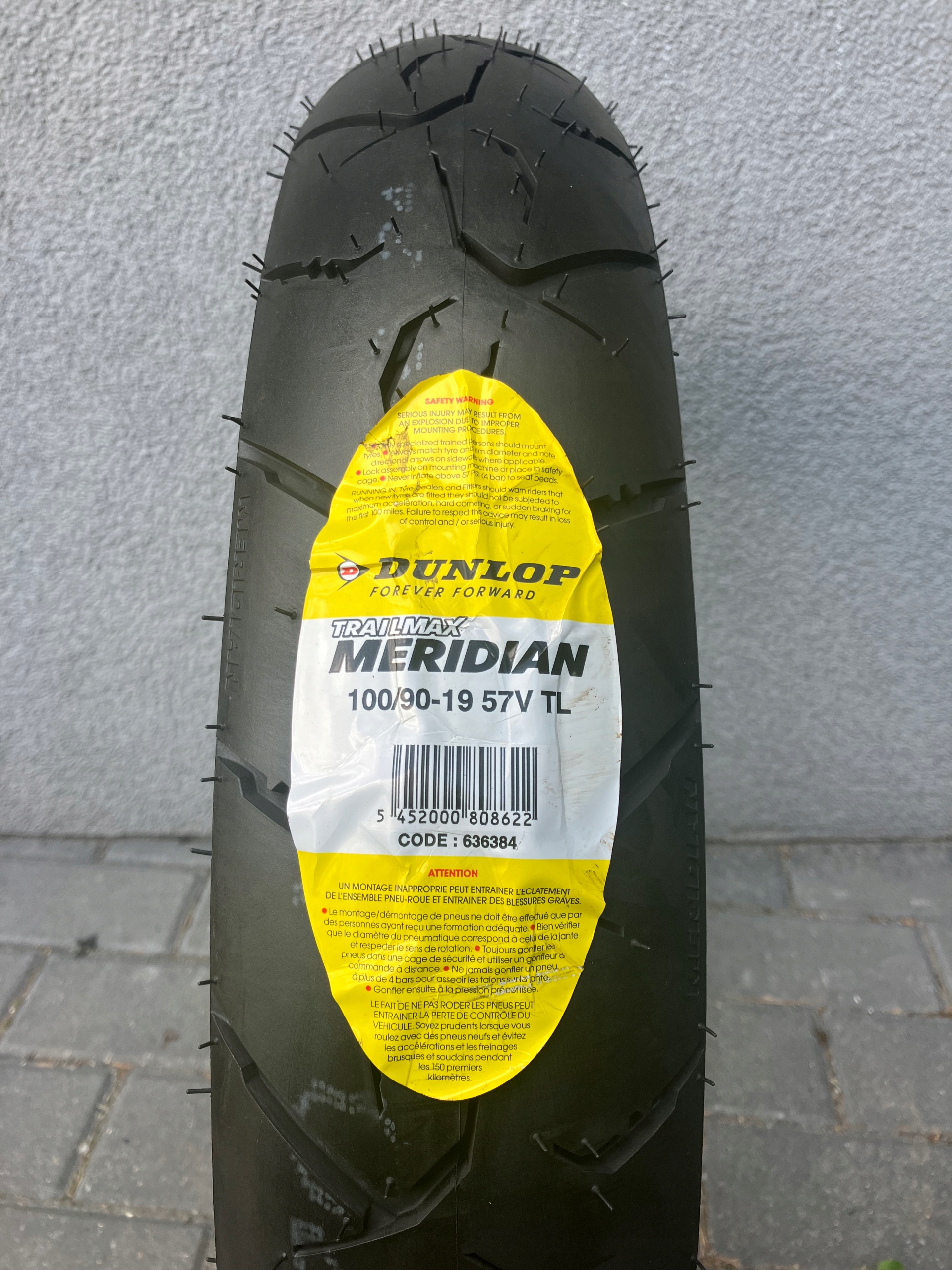 100/90-19 Dunlop Trailmax Meridian 57V TL Przód Przeznaczenie przód