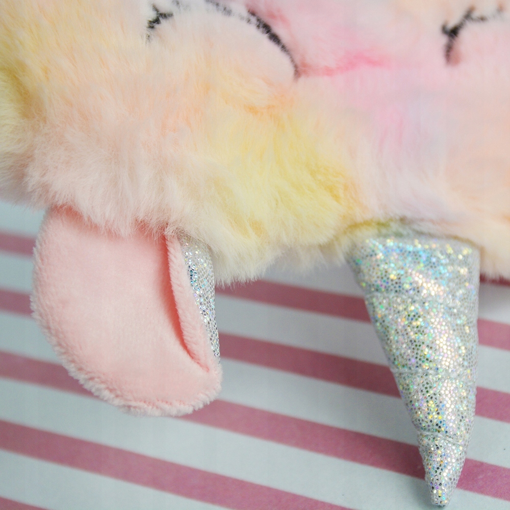 OPASKA NA OCZY DO SPANIA MASKA PLUSZOWA JEDNOROŻEC SPANIA SAMOLOTU MIĘKKA Materiał dominujący poliester