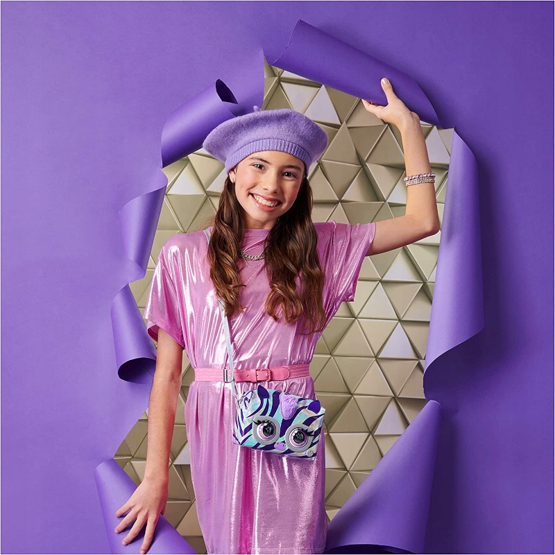 PURSE PETS ZEBRA TOREBKA INTERAKTYWNA Z OCZAMI 5+ Kolor różowy