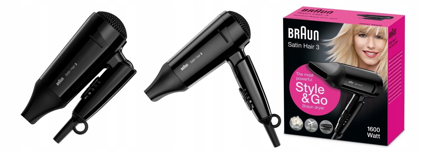 Skládací vysoušeč vlasů Braun HD350