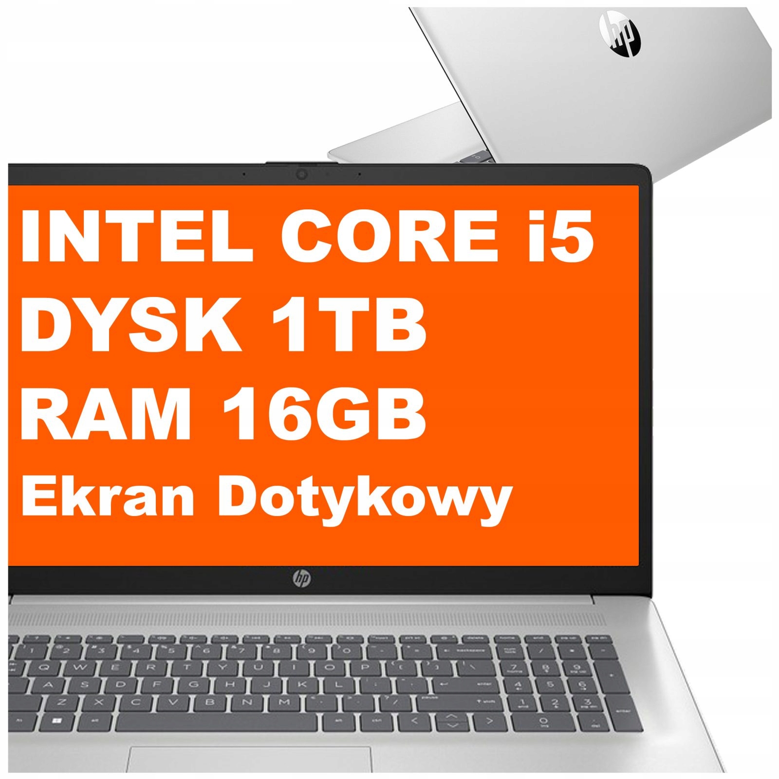 Laptop Hp 17-cn Intel Core i5 16GB 1TB Iris Xe Hd+ Dotyk Win 11 Srebrny