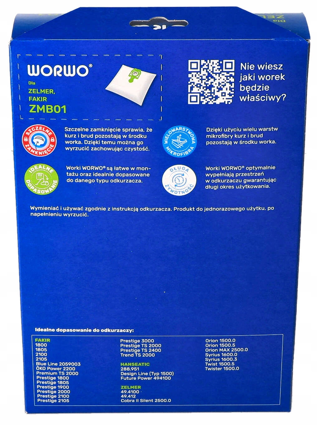 WORKI DO ODKURZACZ ZELMER 49.4100 ZMB01K SYRIUS Kod producenta ZMB01K x1